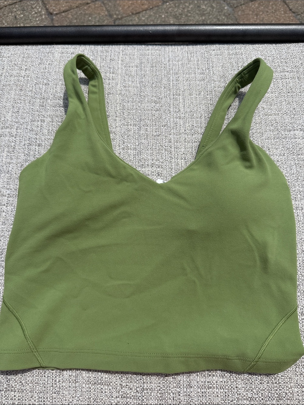 EXC Lululemon Olive Green ALIGN V-Neck Bralette Tank Top sz4